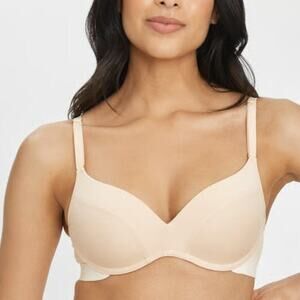 Lively All-Day No-Wire Push-Up Bra Wirefree Comfort Almond Pink NWT Size 34D